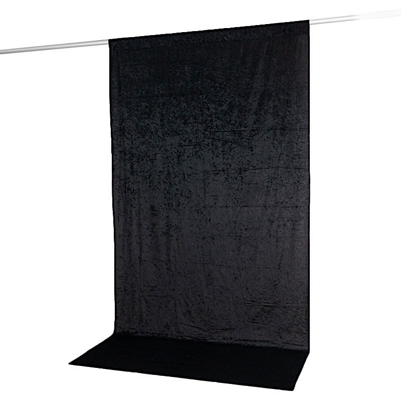 5 ft x 10 ft Crushed Velvet Backdrop Curtain 70% Blackout with Rod Pocket
