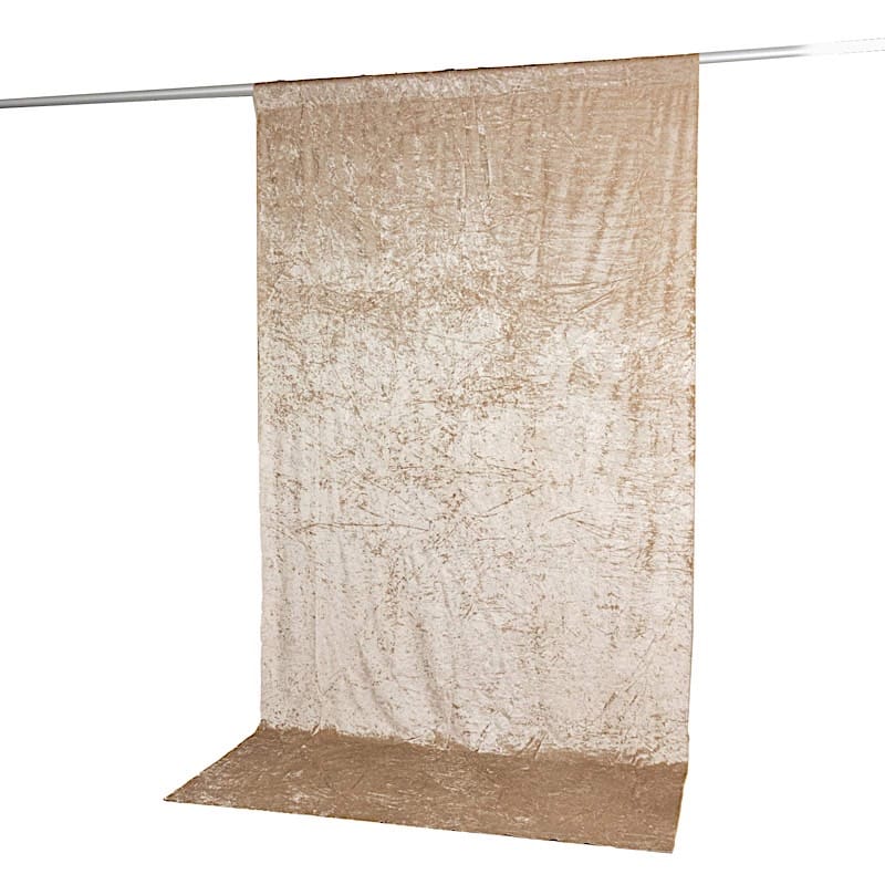 5 ft x 10 ft Crushed Velvet Backdrop Curtain 70% Blackout with Rod Pocket