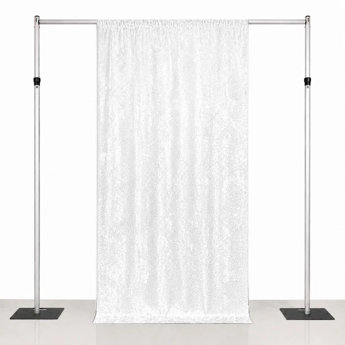 5 ft x 10 ft Crushed Velvet Backdrop Curtain 70% Blackout with Rod Pocket