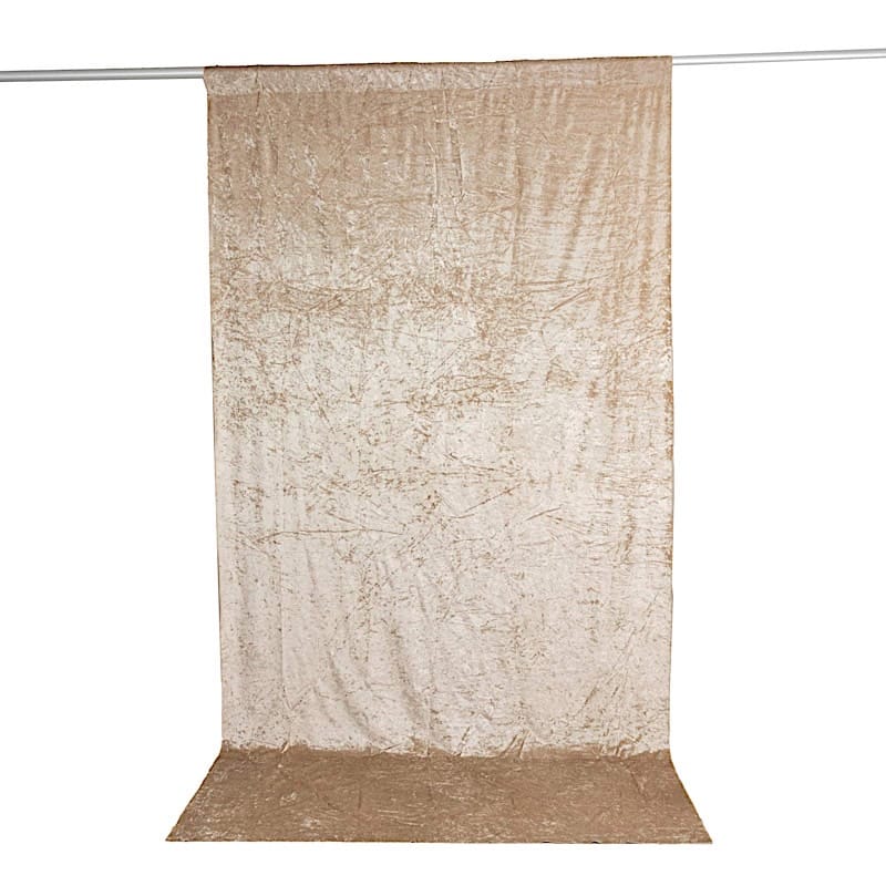 5 ft x 10 ft Crushed Velvet Backdrop Curtain 70% Blackout with Rod Pocket BKDP_VEL_PRM_5X10_081