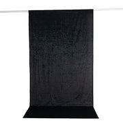 5 ft x 10 ft Crushed Velvet Backdrop Curtain 70% Blackout with Rod Pocket BKDP_VEL_PRM_5X10_BLK