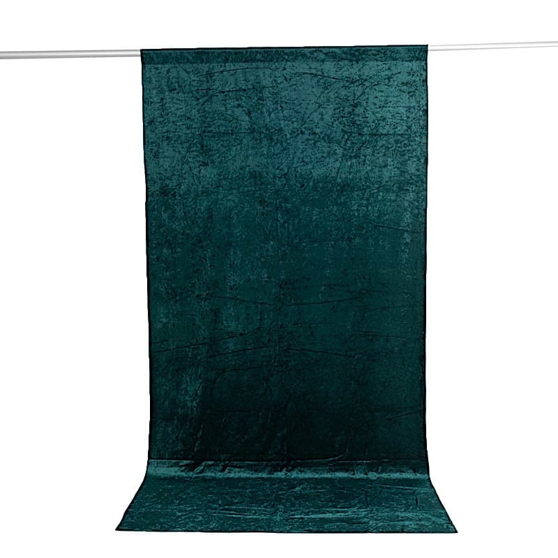5 ft x 10 ft Crushed Velvet Backdrop Curtain 70% Blackout with Rod Pocket BKDP_VEL_PRM_5X10_HUNT