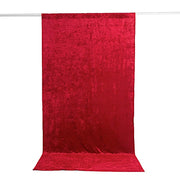 5 ft x 10 ft Crushed Velvet Backdrop Curtain 70% Blackout with Rod Pocket BKDP_VEL_PRM_5X10_RED