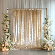 5 ft x 10 ft Crushed Velvet Backdrop Curtain with Rod Pocket