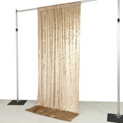 5 ft x 10 ft Crushed Velvet Backdrop Curtain with Rod Pocket
