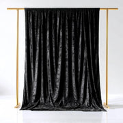5 ft x 10 ft Crushed Velvet Backdrop Curtain with Rod Pocket