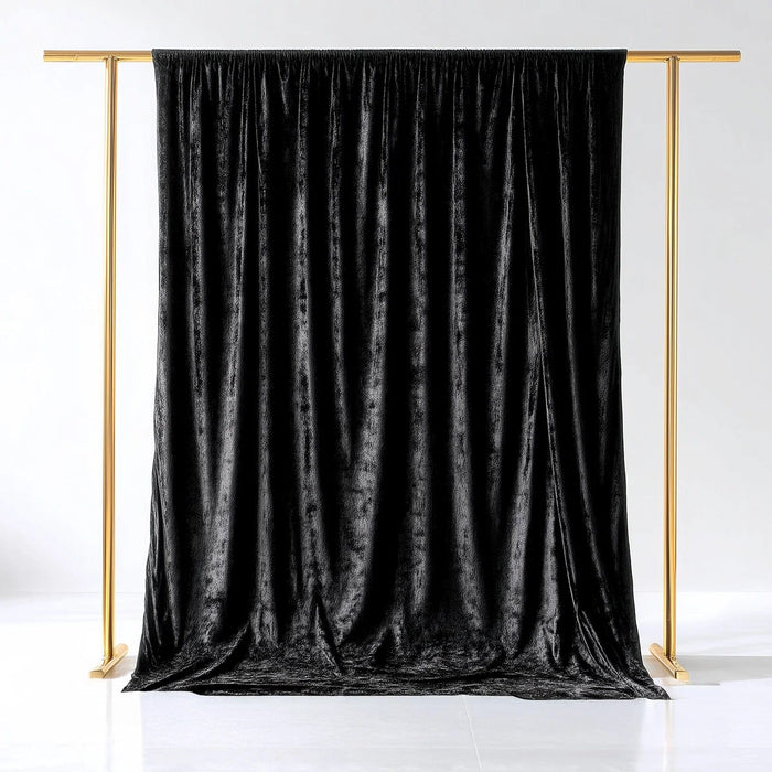 5 ft x 10 ft Crushed Velvet Backdrop Curtain with Rod Pocket