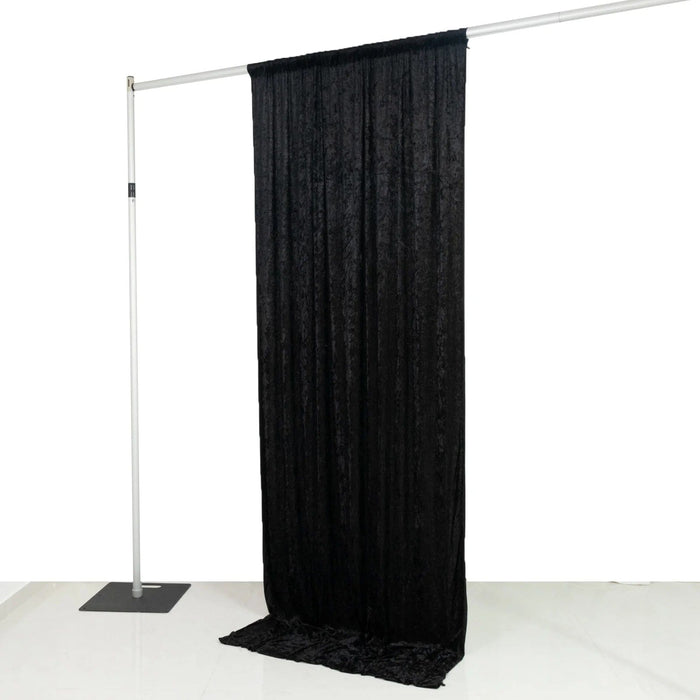 5 ft x 10 ft Crushed Velvet Backdrop Curtain with Rod Pocket