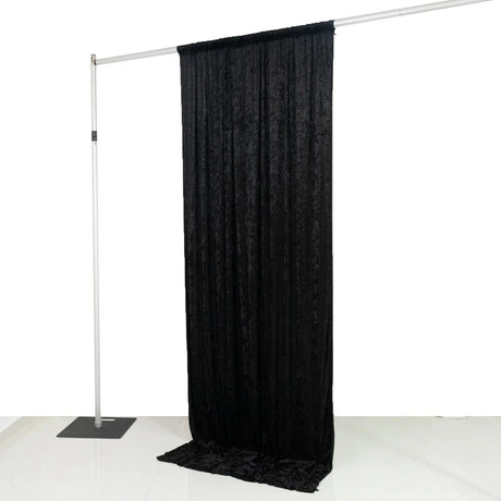 5 ft x 10 ft Crushed Velvet Backdrop Curtain with Rod Pocket