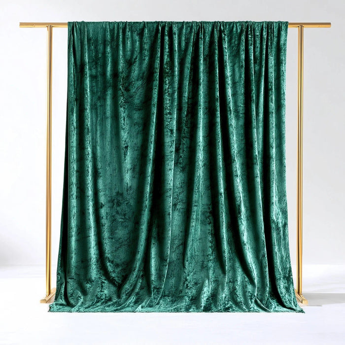 5 ft x 10 ft Crushed Velvet Backdrop Curtain with Rod Pocket