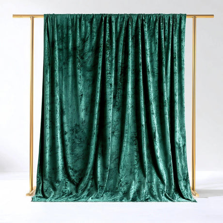 5 ft x 10 ft Crushed Velvet Backdrop Curtain with Rod Pocket