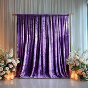 5 ft x 10 ft Crushed Velvet Backdrop Curtain with Rod Pocket
