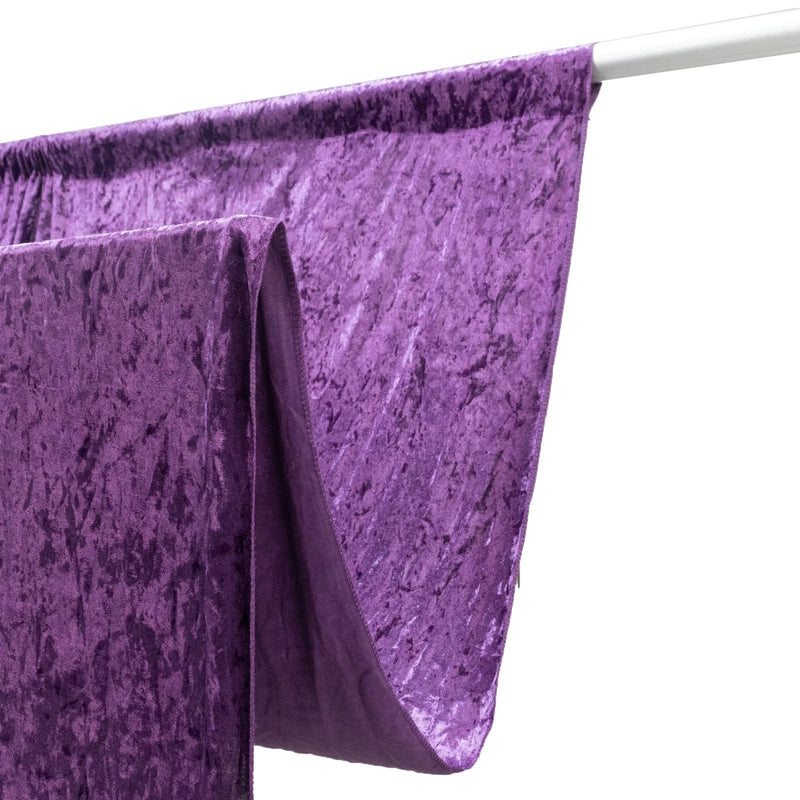 5 ft x 10 ft Crushed Velvet Backdrop Curtain with Rod Pocket