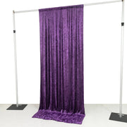 5 ft x 10 ft Crushed Velvet Backdrop Curtain with Rod Pocket