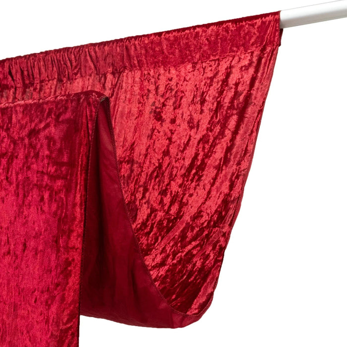 5 ft x 10 ft Crushed Velvet Backdrop Curtain with Rod Pocket
