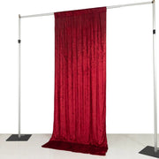 5 ft x 10 ft Crushed Velvet Backdrop Curtain with Rod Pocket