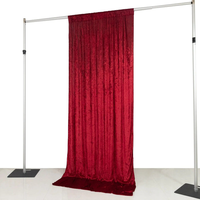 5 ft x 10 ft Crushed Velvet Backdrop Curtain with Rod Pocket