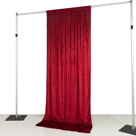 5 ft x 10 ft Crushed Velvet Backdrop Curtain with Rod Pocket