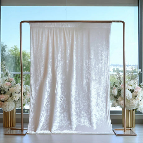5 ft x 10 ft Crushed Velvet Backdrop Curtain with Rod Pocket
