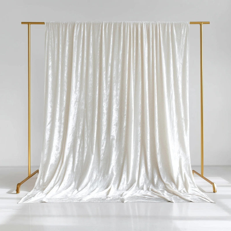 5 ft x 10 ft Crushed Velvet Backdrop Curtain with Rod Pocket