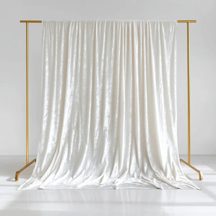 5 ft x 10 ft Crushed Velvet Backdrop Curtain with Rod Pocket