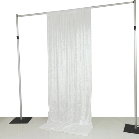 5 ft x 10 ft Crushed Velvet Backdrop Curtain with Rod Pocket