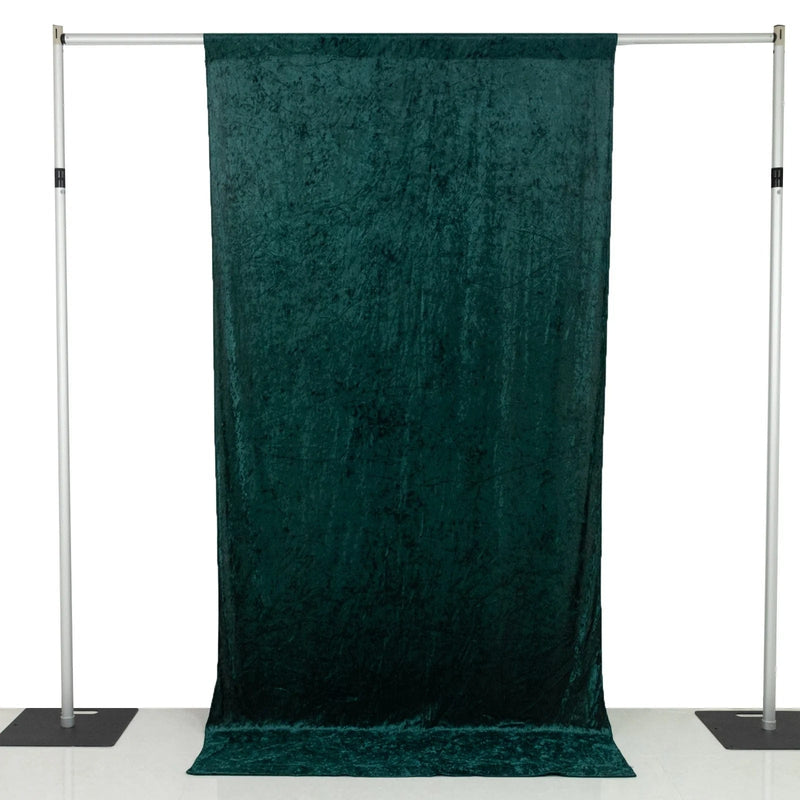 5 ft x 10 ft Crushed Velvet Backdrop Curtain with Rod Pocket BKDP_VEL_5X10_HUNT