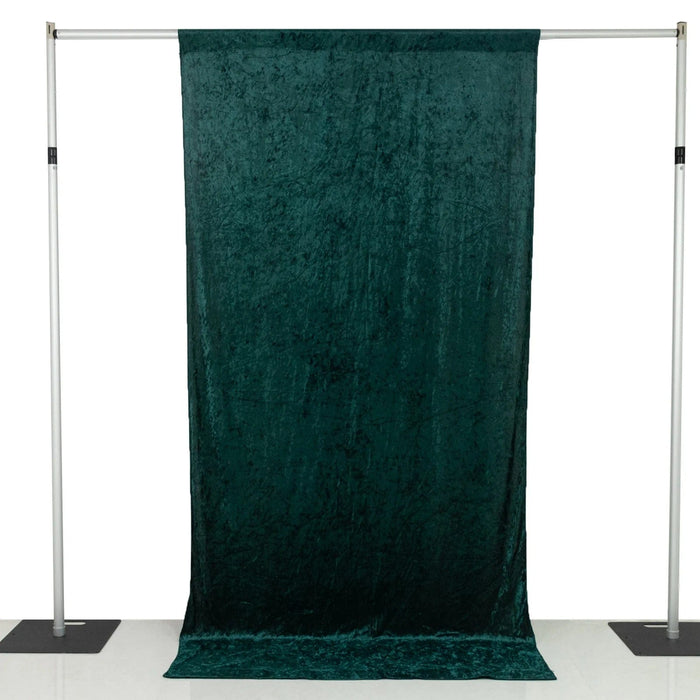 5 ft x 10 ft Crushed Velvet Backdrop Curtain with Rod Pocket BKDP_VEL_5X10_HUNT