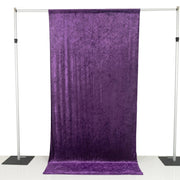5 ft x 10 ft Crushed Velvet Backdrop Curtain with Rod Pocket BKDP_VEL_5X10_PURP