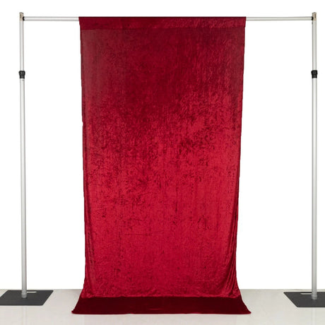 5 ft x 10 ft Crushed Velvet Backdrop Curtain with Rod Pocket BKDP_VEL_5X10_RED