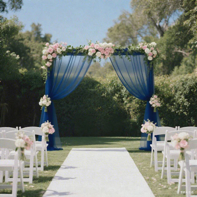 5 ft x 10 ft Wedding Arch Drape Backdrop Curtain Panel with Rod Pocket