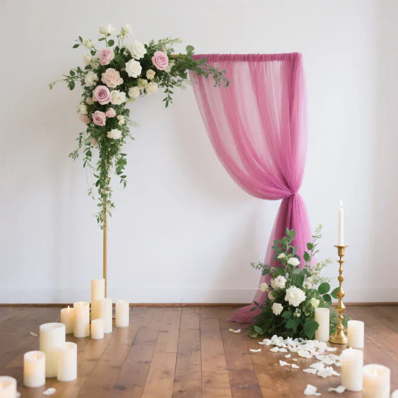 5 ft x 10 ft Wedding Arch Drape Backdrop Curtain Panel with Rod Pocket