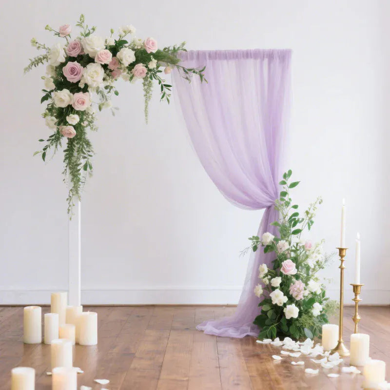 5 ft x 10 ft Wedding Arch Drape Backdrop Curtain Panel with Rod Pocket