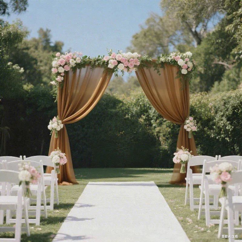 5 ft x 10 ft Wedding Arch Drape Backdrop Curtain Panel with Rod Pocket