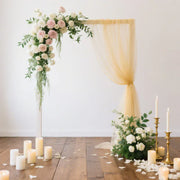 5 ft x 10 ft Wedding Arch Drape Backdrop Curtain Panel with Rod Pocket