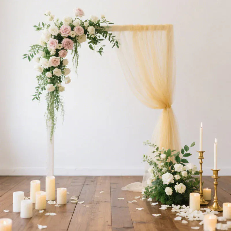 5 ft x 10 ft Wedding Arch Drape Backdrop Curtain Panel with Rod Pocket