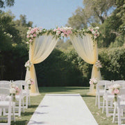 5 ft x 10 ft Wedding Arch Drape Backdrop Curtain Panel with Rod Pocket