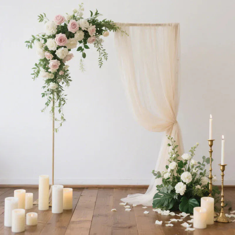 5 ft x 10 ft Wedding Arch Drape Backdrop Curtain Panel with Rod Pocket