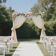 5 ft x 10 ft Wedding Arch Drape Backdrop Curtain Panel with Rod Pocket