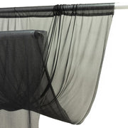 5 ft x 10 ft Wedding Arch Drape Backdrop Curtain Panel with Rod Pocket CUR_PANCHIF01_5x10_BLK
