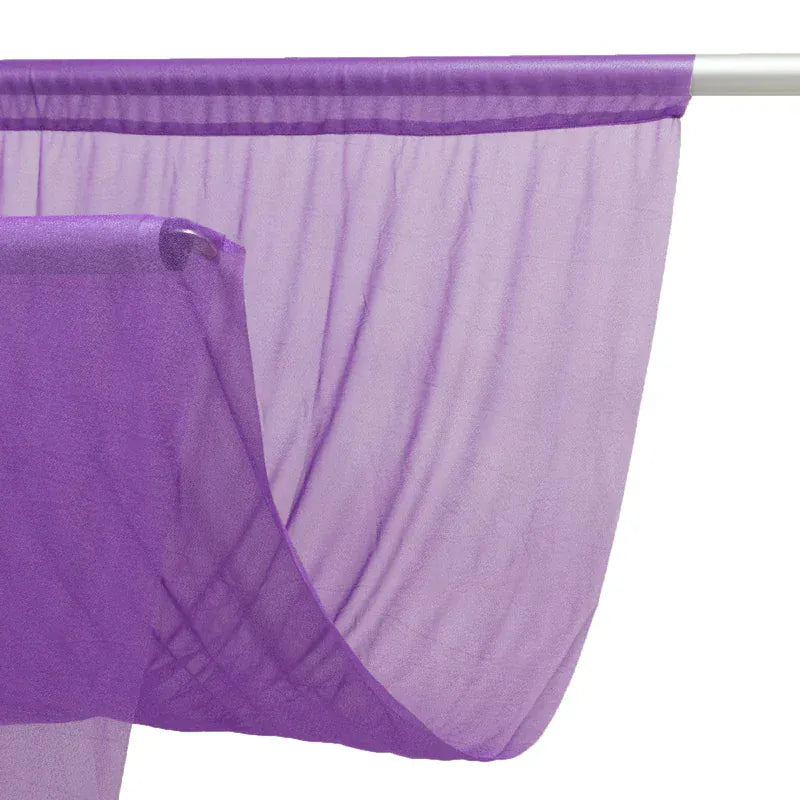 5 ft x 10 ft Wedding Arch Drape Backdrop Curtain Panel with Rod Pocket CUR_PANCHIF01_5x10_PURP