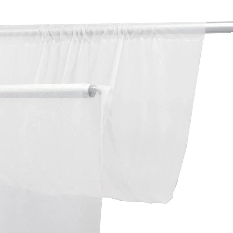 5 ft x 10 ft Wedding Arch Drape Backdrop Curtain Panel with Rod Pocket CUR_PANCHIF01_5x10_WHT