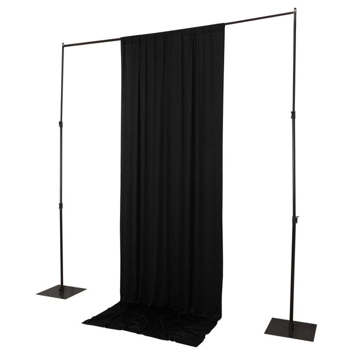 5 ft x 12 ft 4-Way Stretch Spandex Divider Backdrop Curtain CUR_PANSPX_5X12_BLK