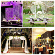 5 ft x 12 ft Acrylic Crystal Beaded Curtain with Polyester Rod Pocket - Clear CUR_F02_5X12FT_CLR