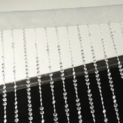 5 ft x 12 ft Acrylic Crystal Beaded Curtain with Polyester Rod Pocket - Clear CUR_F02_5X12FT_CLR