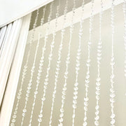 5 ft x 12 ft Acrylic Crystal Beaded Curtain with Polyester Rod Pocket - Clear CUR_F02_5X12FT_CLR