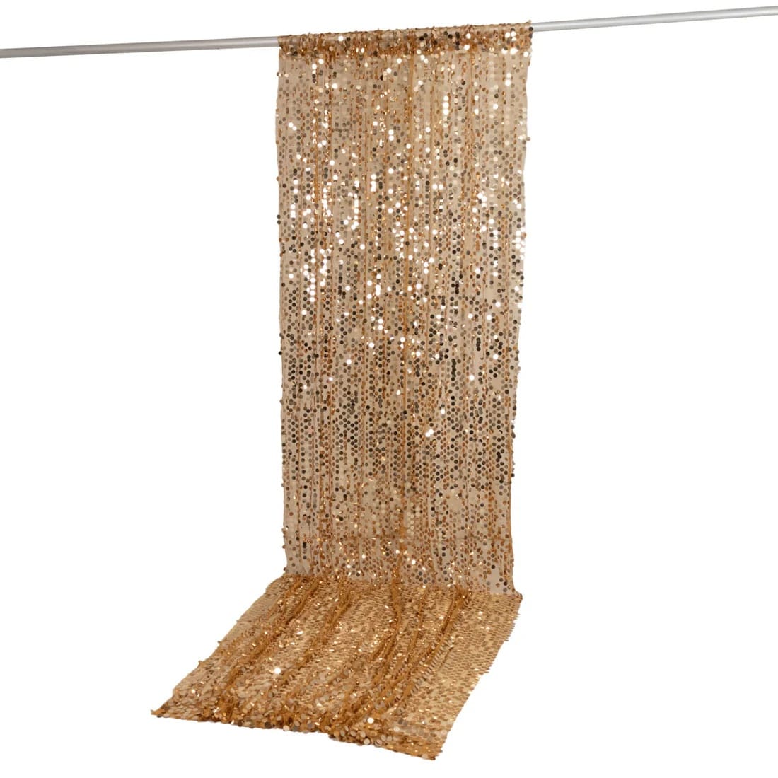 5 ft x 12 ft Big Payette Sequined Backdrop Curtain with Rod Pocket