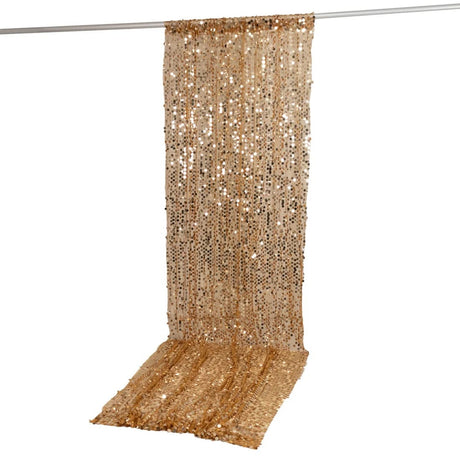5 ft x 12 ft Big Payette Sequined Backdrop Curtain with Rod Pocket
