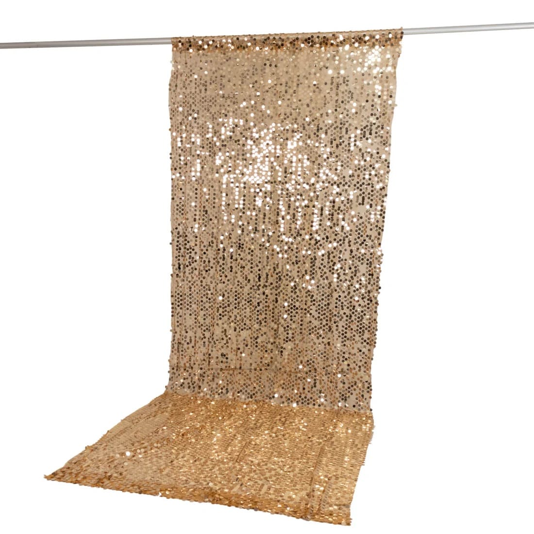 5 ft x 12 ft Big Payette Sequined Backdrop Curtain with Rod Pocket BKDP_71_5X12_GOLD