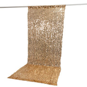 5 ft x 12 ft Big Payette Sequined Backdrop Curtain with Rod Pocket BKDP_71_5X12_GOLD